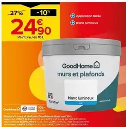 Castorama Goodhome - peinture murs et plafonds blanc mat offre