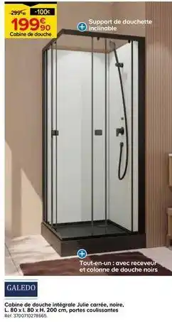 Castorama Galedo - cabine de douche intégrale julie carrée offre