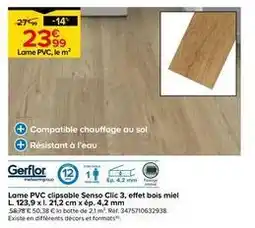 Castorama Gerflor - lame pvc clipsable senso clic 3 offre