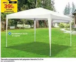 Castorama Tonnelle autoportante toit polyester blanche offre