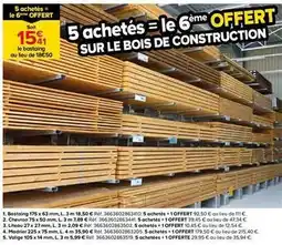 Castorama Sur le bois de construction offre