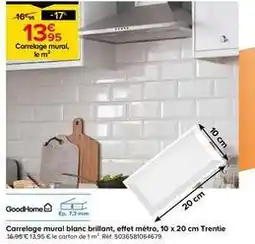 Castorama Goodhome - carrelage mural blanc brillant offre