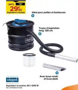 Castorama Scheppach - aspirateur à cendres 1200w offre
