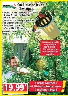 Norma Cueilleur de fruits télescopique offre