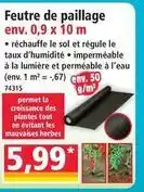 Norma Feutre de paillage env. 0,9 x 10 m offre