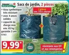 Norma Sacs de jardin, 2 pièces offre