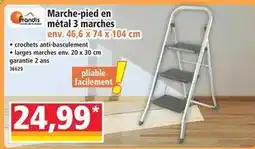 Norma Marche-pied en métal 3 marches offre