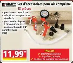 Norma Kraft - set d'accessoires pour air comprime, 13 pièces offre