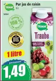 Norma Trimm - pur jus de raisin offre
