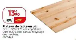 Weldom Plateau de table en pin offre