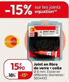 Weldom Equation - joint en fibre de verre + colle offre