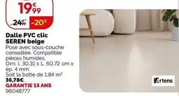 Weldom Artens - dalle pvc clic seren beige offre
