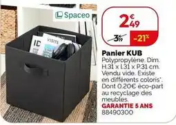 Weldom Spaceo - panier kub offre