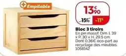 Weldom Bloc 3 tiroirs offre