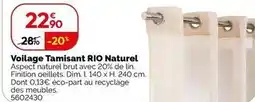 Weldom Voilage tamisant rio naturel offre