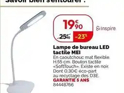 Weldom Lampe bureau led blanc tactile mei offre