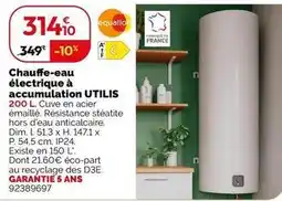 Weldom Equation - chauffe-eau electrique a accumulation utilis offre