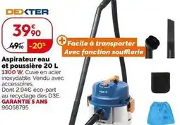 Weldom Dexter - aspirateurs eau poussiere 20l offre