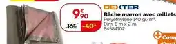 Weldom Dexter - bache marronavec oeillets offre