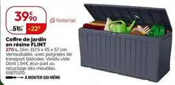 Weldom Naterial - coffre de jardin en resine flint offre