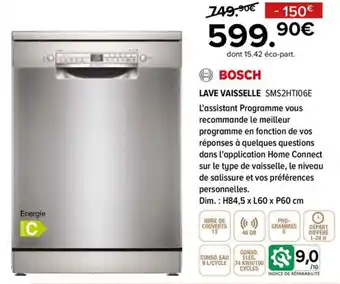 BOSCH LAVE VAISSELLE SMS2HTI06E