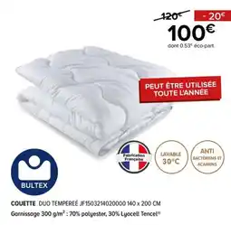 Gitem BULTEX COUETTE DUO TEMPEREÉ offre
