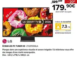 Gitem Lg écran led pc tuner hd offre