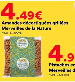 Hmarket Merveilles de la nature amandes décortiquées grillées offre