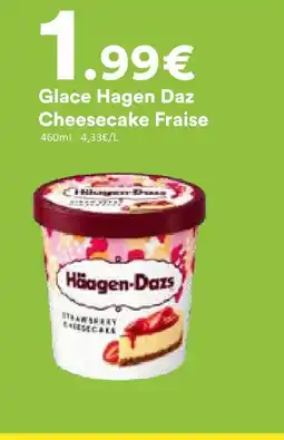 Hmarket Haagen dazs glace cheesecake fraise offre