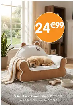 b&m Sofa velours bicolore offre
