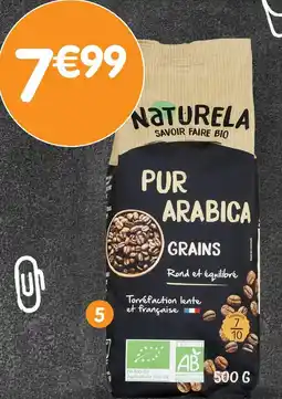 b&m Naturela grains de café pur arabica bio offre