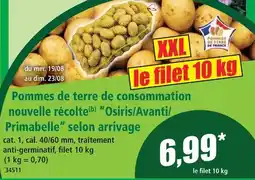 Norma Pommes de terre de consommation nouvelle récolte offre