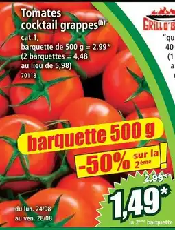 Norma Tomates cocktail grappes offre