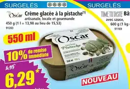 Norma Oscar crème glacée à la pistache offre