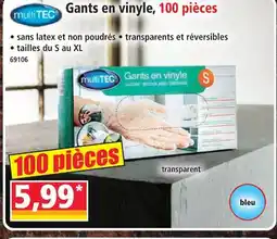Norma Multitec gants en vinyle, 100 pièces offre