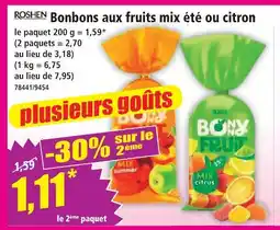 Norma Roshen bonbons aux fruits mix été ou citron offre