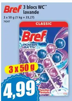 Norma Bref 3 blocs wc lavande offre