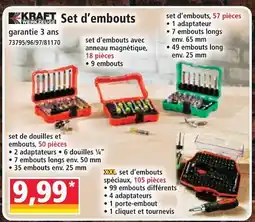 Norma Kraft werkzeuge set d'embouts avec anneau magnétique offre