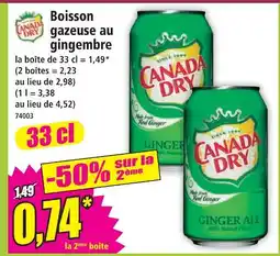 Norma Canada dry boisson gazeuse au gingembre offre