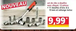 Norma Set de clés à douilles avec cliquet, 13 pièces offre