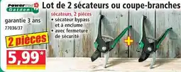 Norma Power garden sécateurs, 2 pièces offre