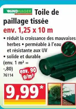 Norma Windhager toile de paillage tissée offre
