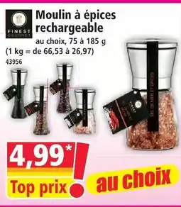 Norma Finest gourmet moulin à épices rechargeable offre