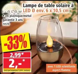 Norma I-glow lampe de table solaire à led offre