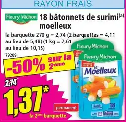 Norma Fleury michon 18 bâtonnets de surimi moelleux offre