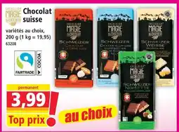 Norma Chocolat suisse offre