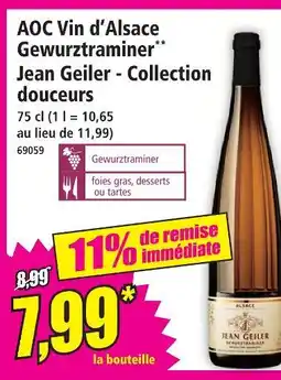 Norma Jean geiler aoc vin d'alsace gewurztraminer collection douceurs offre