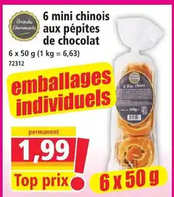 Norma 6 mini chinois aux pépites de chocolat offre