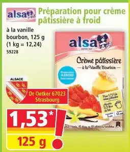Norma Alsa préparation pour crème pâtissière à froid offre