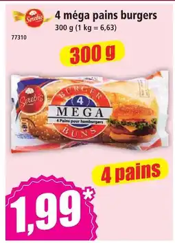 Norma 4 méga pains burgers offre